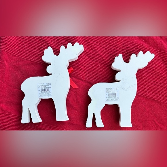 NWT “be merry” reindeer free standing Christmas Xmas wood table top decor - Picture 4 of 4